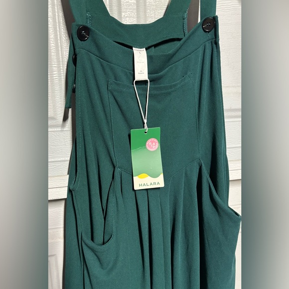 HALARA Pants - HALARA Emerald Green Wide-Leg Jumpsuit